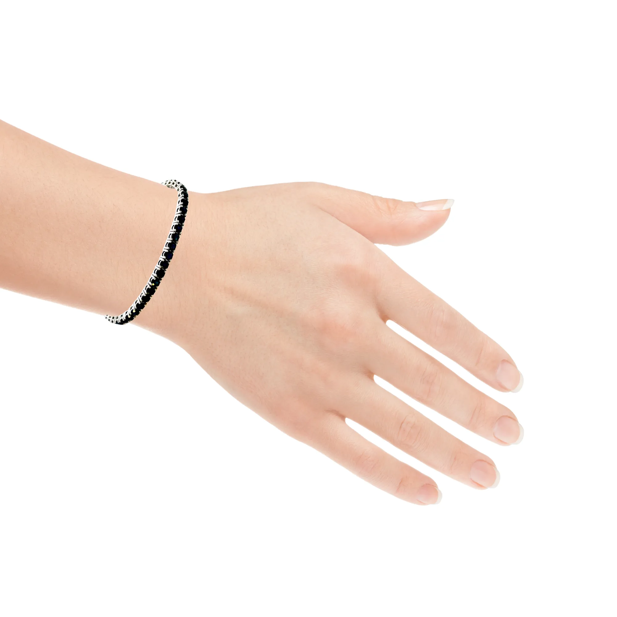14K Sapphire Tennis Bracelet