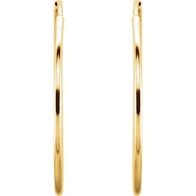 14K Yellow 24 mm Endless Hoop Earrings