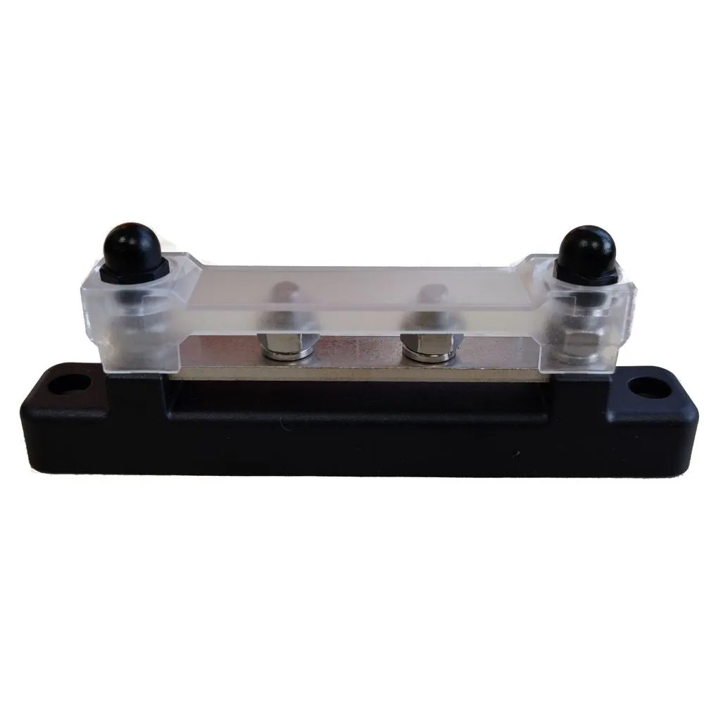 150A 2 Stud Tinned Bus Bar with Transparent Cover