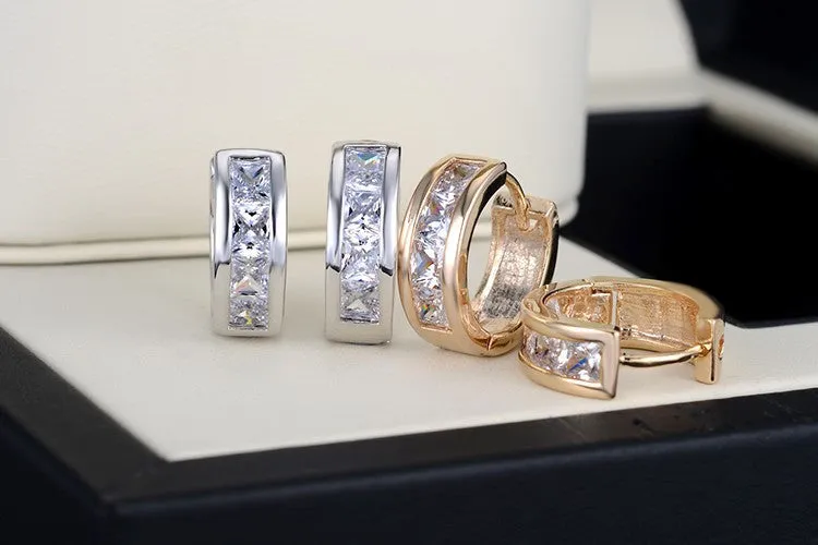 17KM Gold Crystal Zircon Earring
