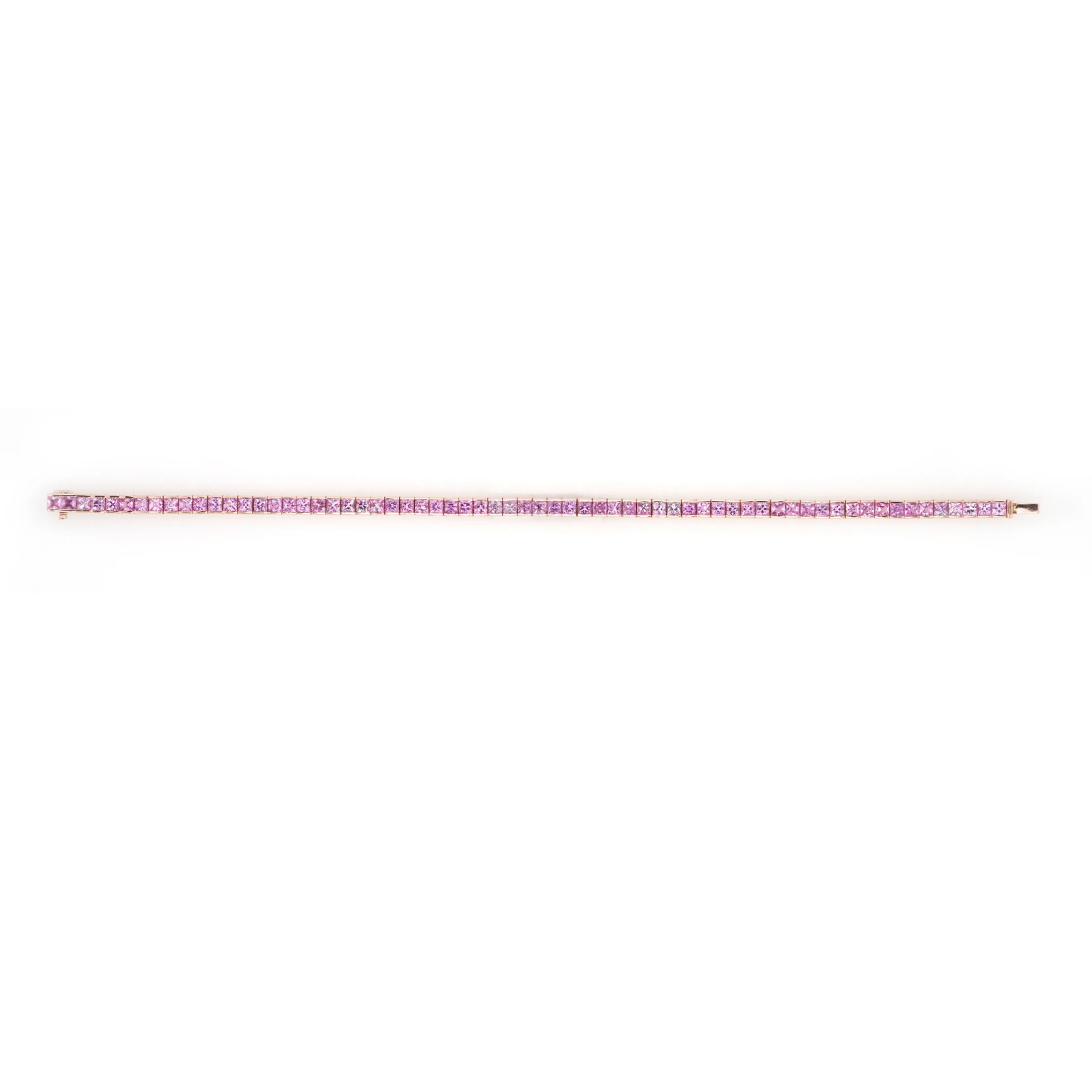 7.41 cts Fancy Pink Sapphire Tennis Bracelet