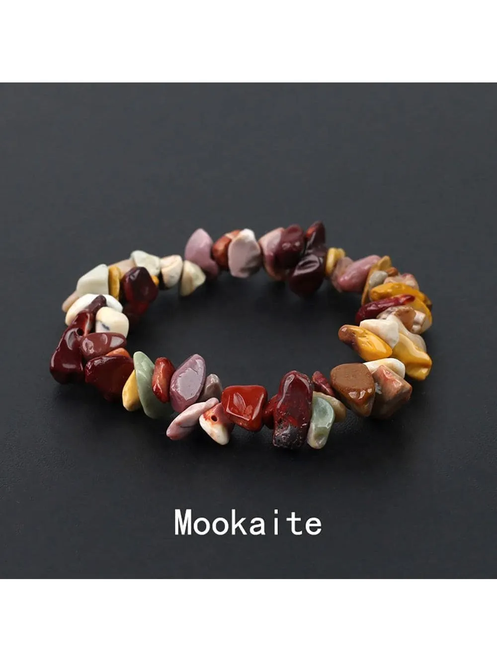 Apatite Natural Gemstone Bracelet Stretch Chip Beads Nuggets Crystal Bracelets