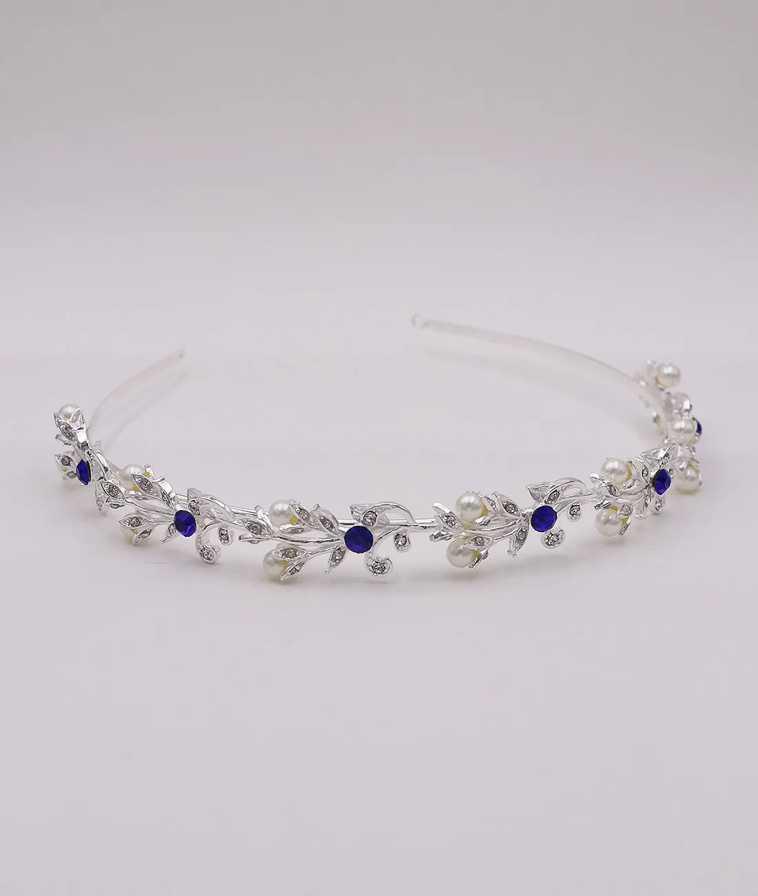 Ava Blue Crystal Pearl Headband