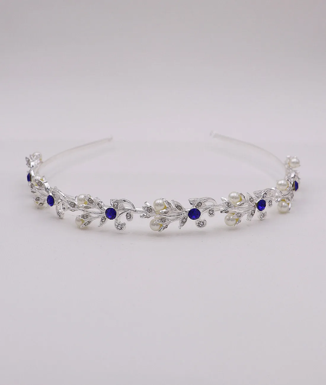 Ava Blue Crystal Pearl Headband