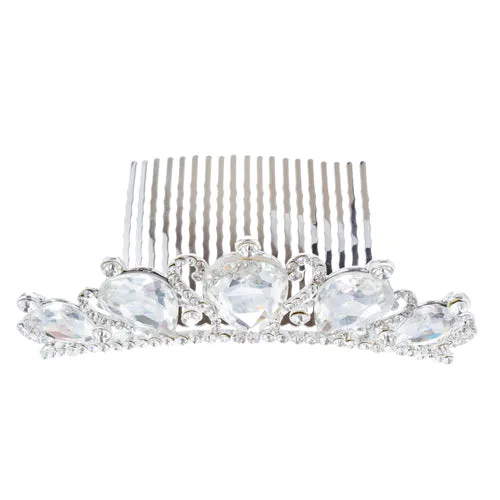 Bridal Wedding Jewelry Crystal Rhinestone Beautiful Teardrop Hair Comb