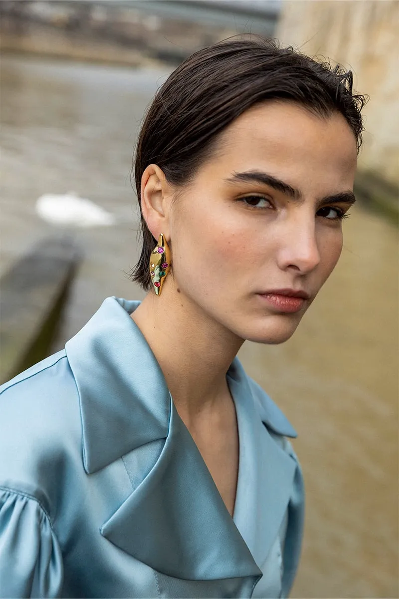 CELESTIAL DROP GOLD EARRINGS