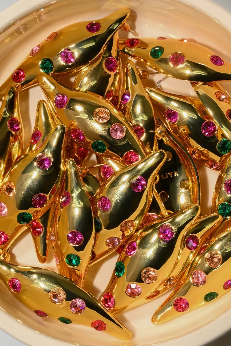 CELESTIAL DROP GOLD EARRINGS