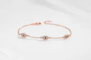 CHARLIZE EVIL EYE ROSE GOLD BRACELET
