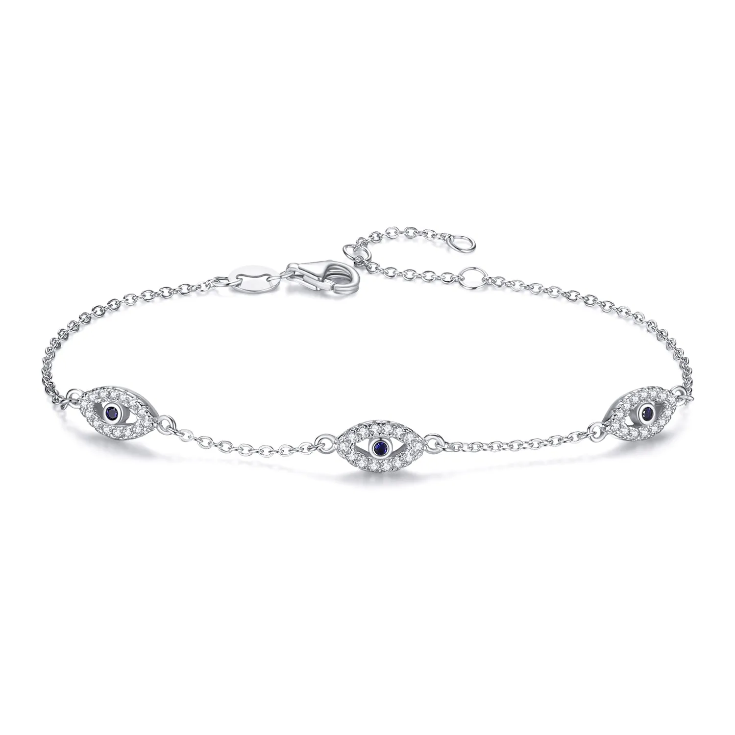 CHARLIZE EVIL EYE SILVER BRACELET