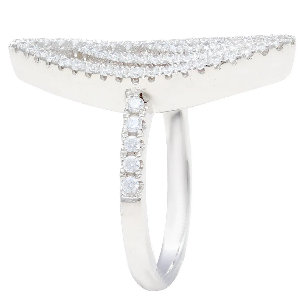 Concentric Leaf Petals Ring - IJ15CSSR1039