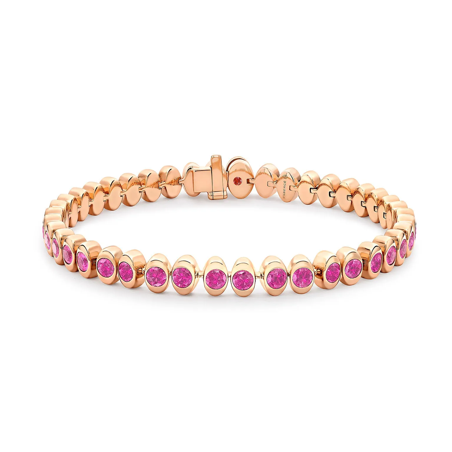 Cosmic Curve Pink Sapphire Tennis Bracelet