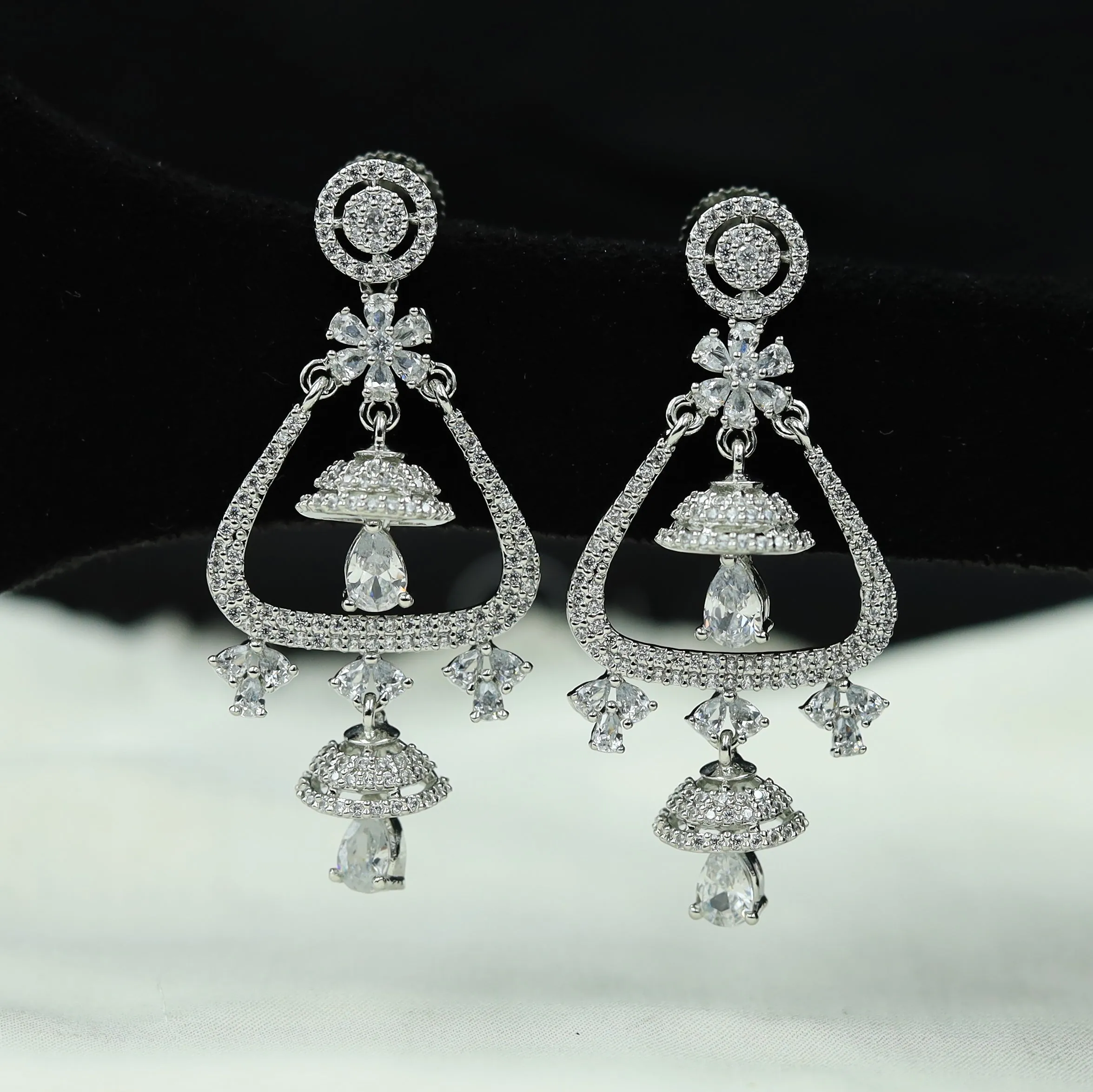 Danglers Zircon/AD Earring 6680-28