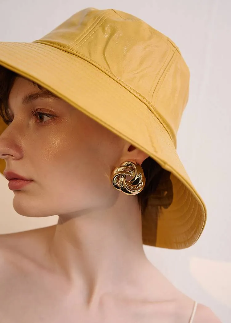 Double Twist Round Stud Earrings