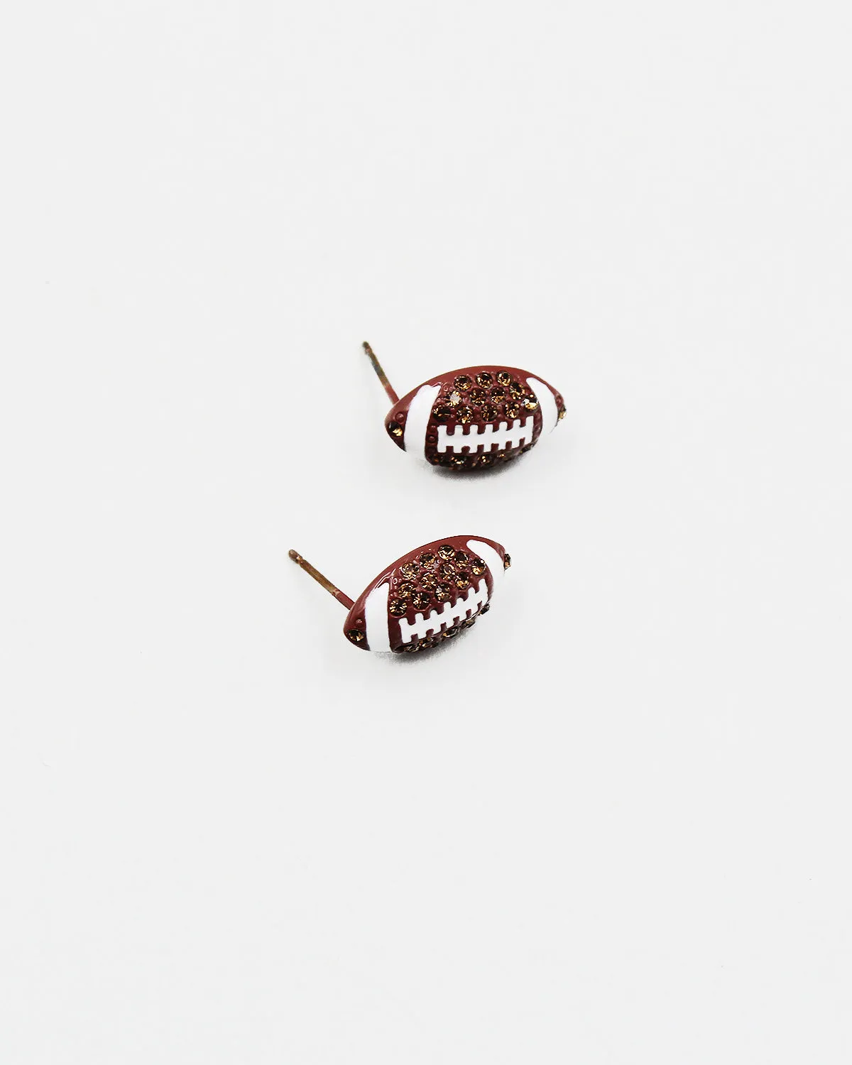 Football Crystal Stone Stud Earrings
