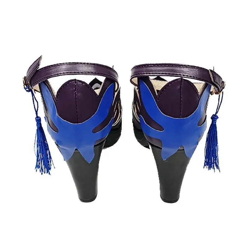 Game Genshin Impact Opulent Splendor Keqing Cosplay Shoes