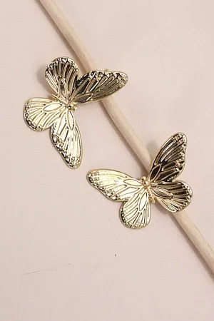 Gold Butterfly Earrings