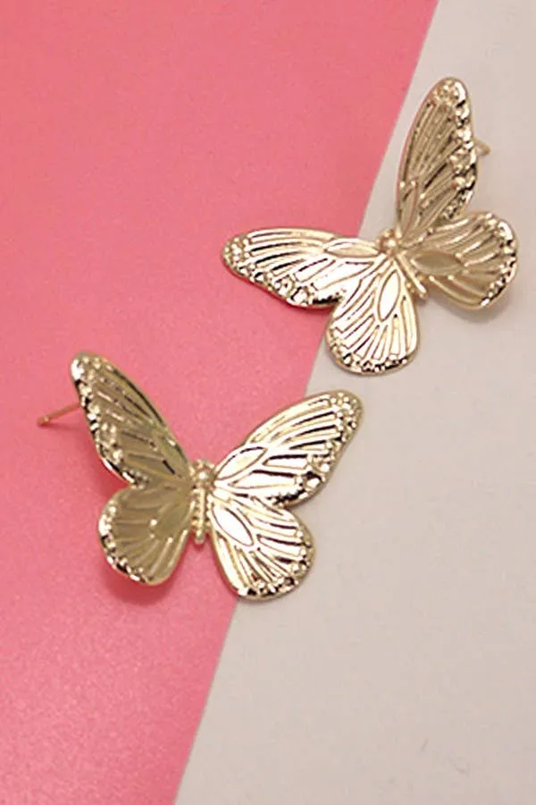 Gold Butterfly Earrings