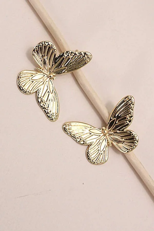 Gold Butterfly Earrings