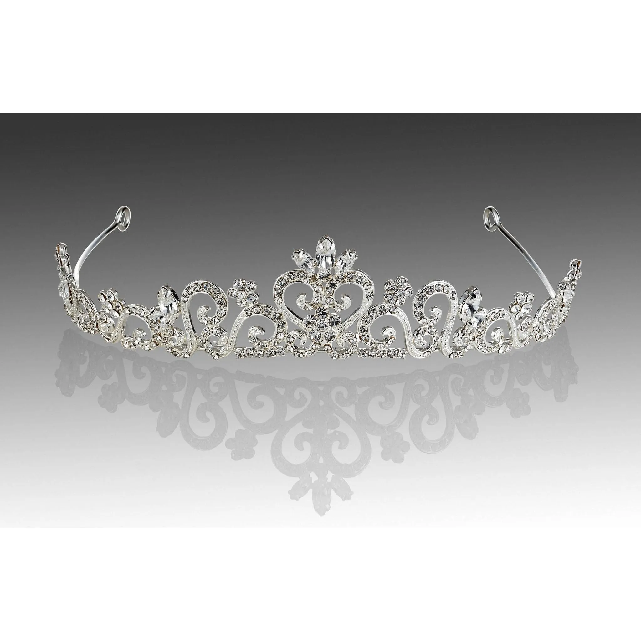 Heart-Shaped Crystal Tiara