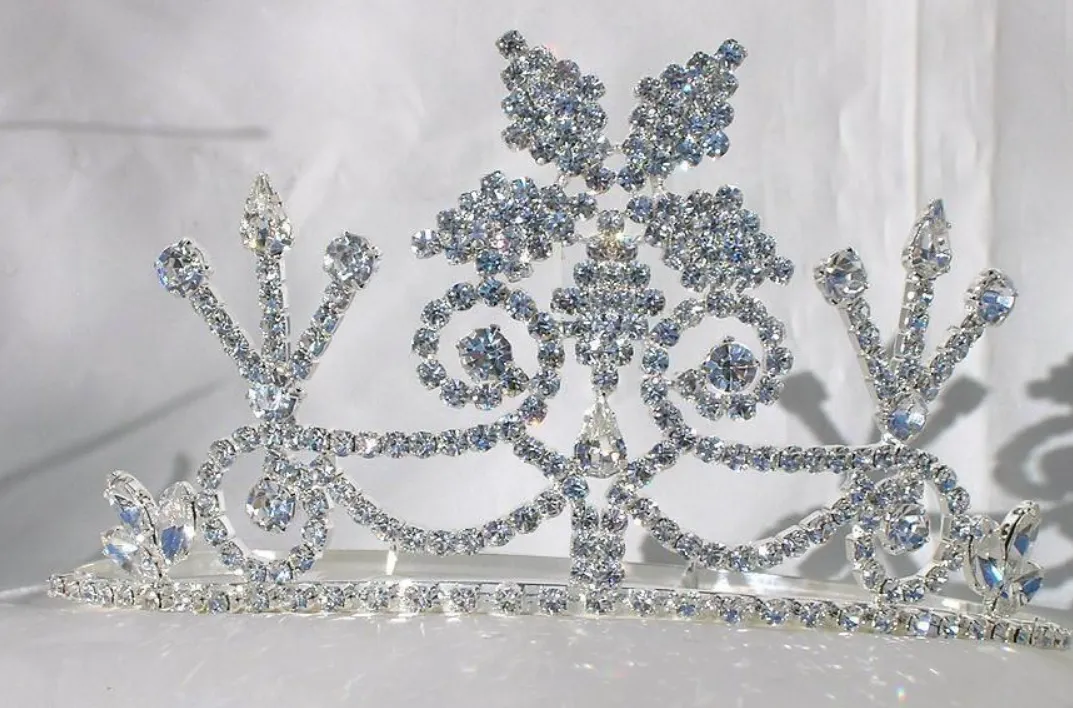 Jaylene Princess Rhinestone Tiara Silver