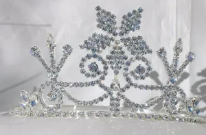 Jaylene Princess Rhinestone Tiara Silver