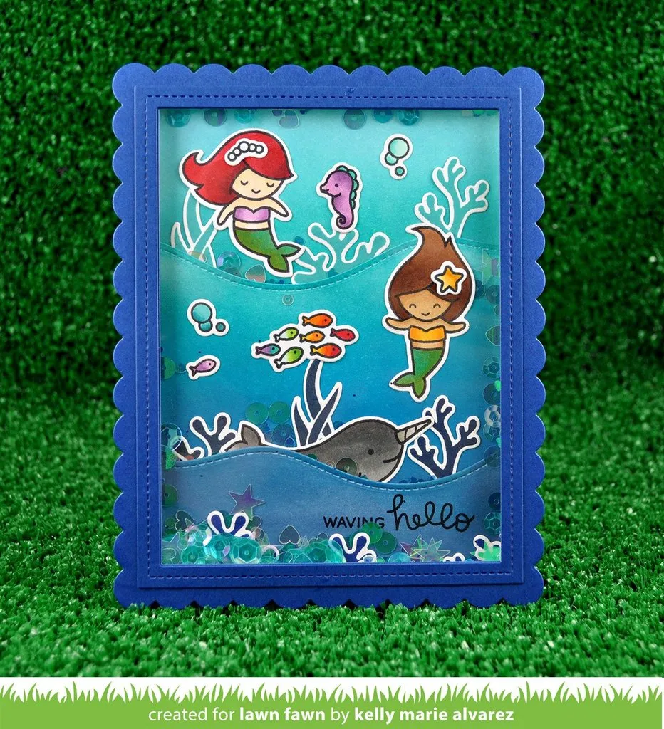 Lawn Fawn - Clear Photopolymer Stamps - Mermaid For You