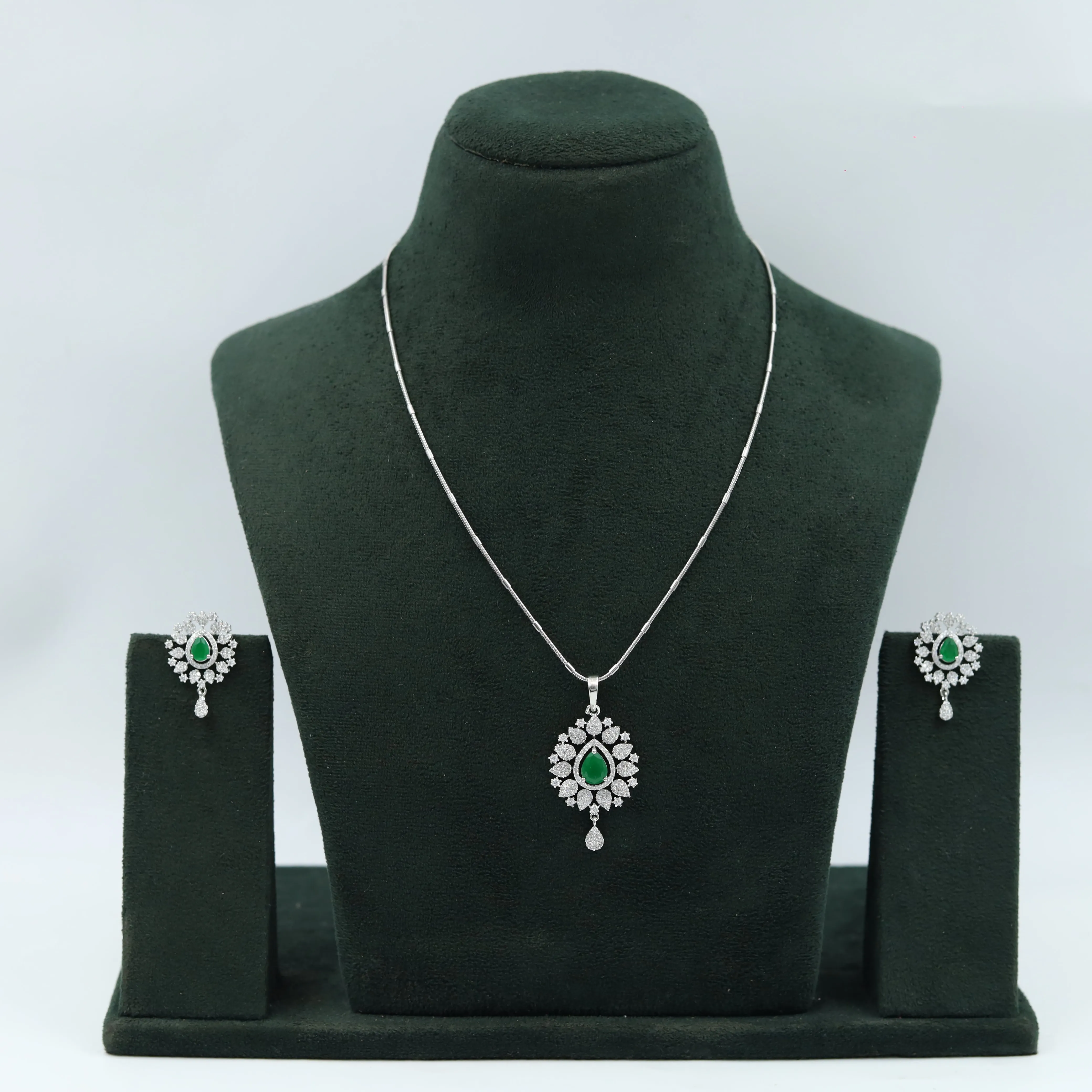 Light Zircon/AD Pendant Set 15244-69