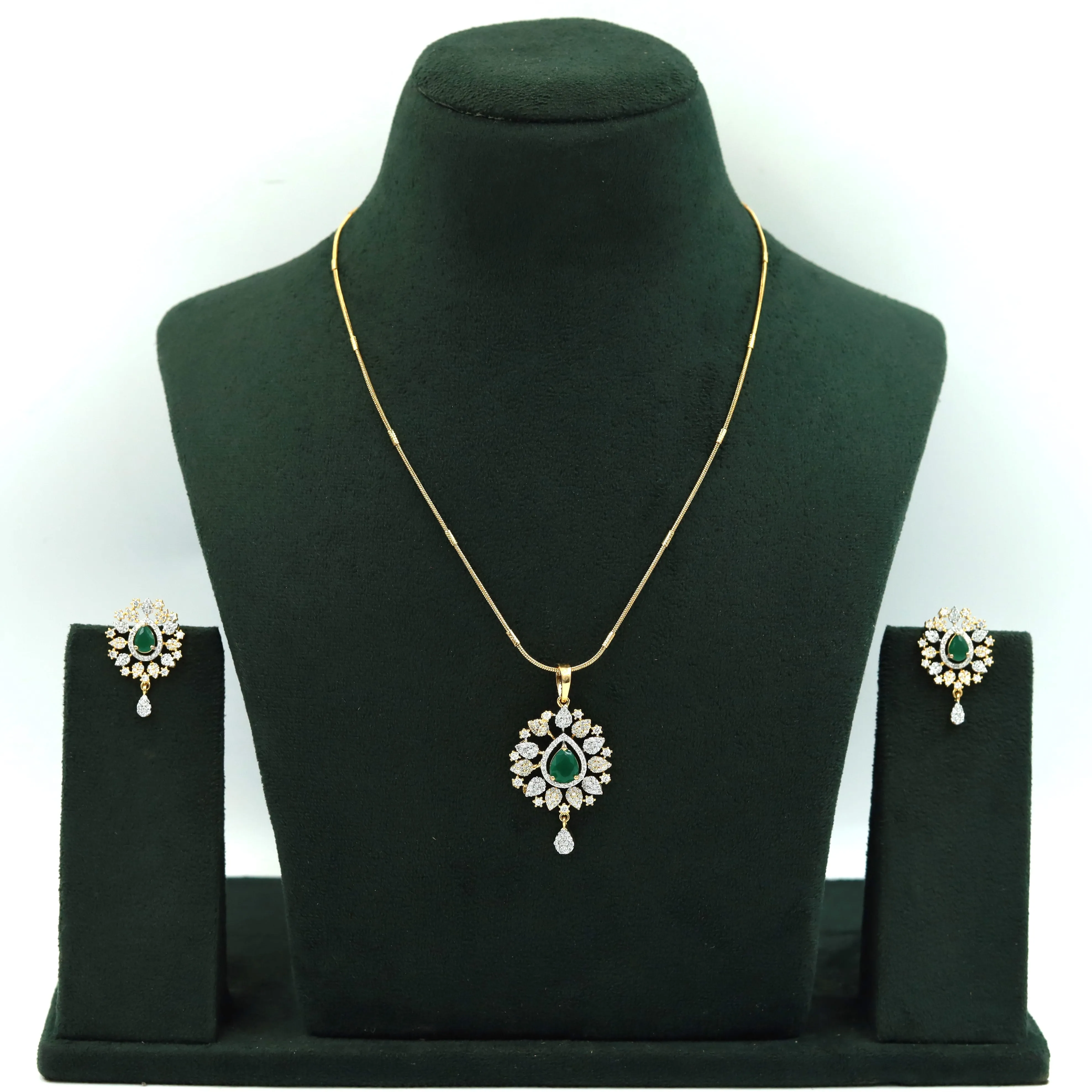 Light Zircon/AD Pendant Set 15244-69