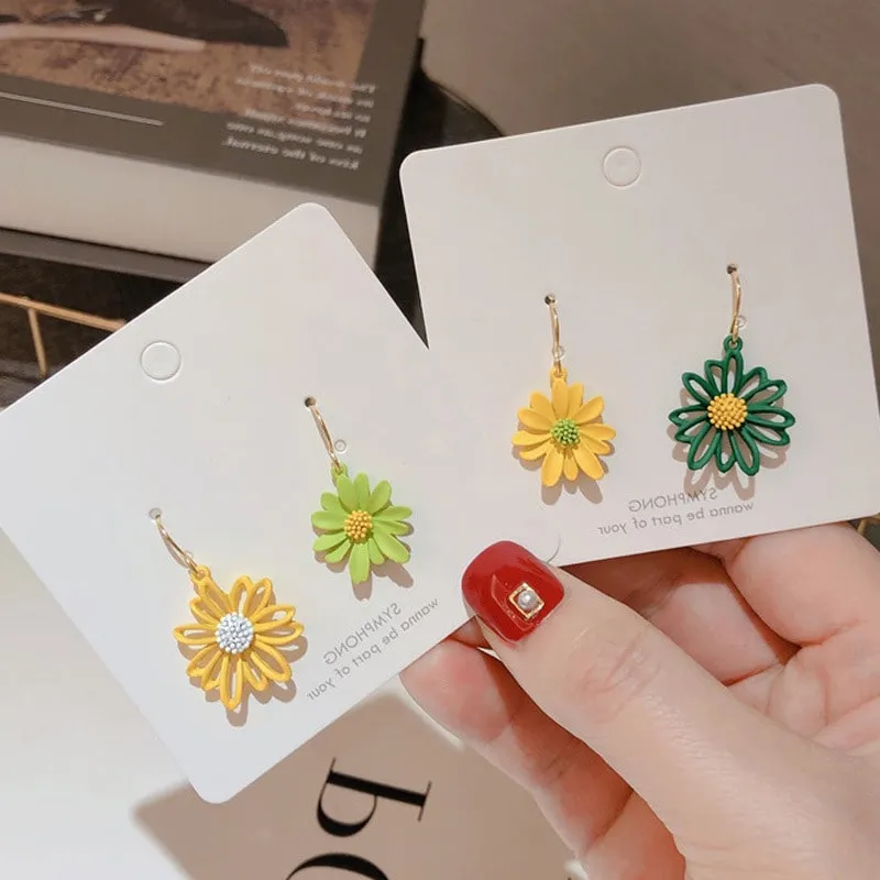Mismatched Daisy Inspired Earrings