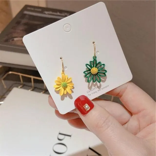 Mismatched Daisy Inspired Earrings