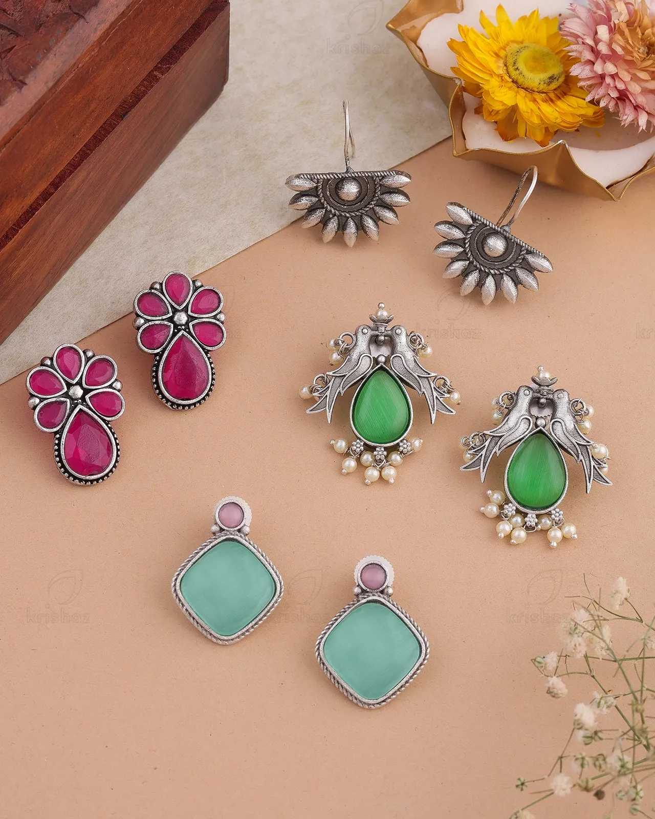 Naaz Combo Earring Set - wxo