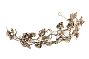 Neoclassic Crown Bridal Hair Accessory Antique Gold