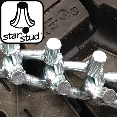 pewag 7mm, Star Stud, Zig Zag Pattern Tire Chains without Cams - for Heavy Truck - Pair - USAZZ2247S 7ST