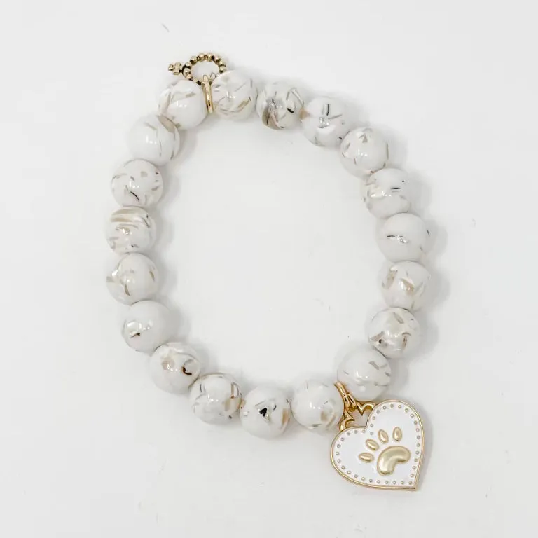 Powerbeads by jen Petites Mosaic Gold Quartz Agate Love of Animal Bracelet