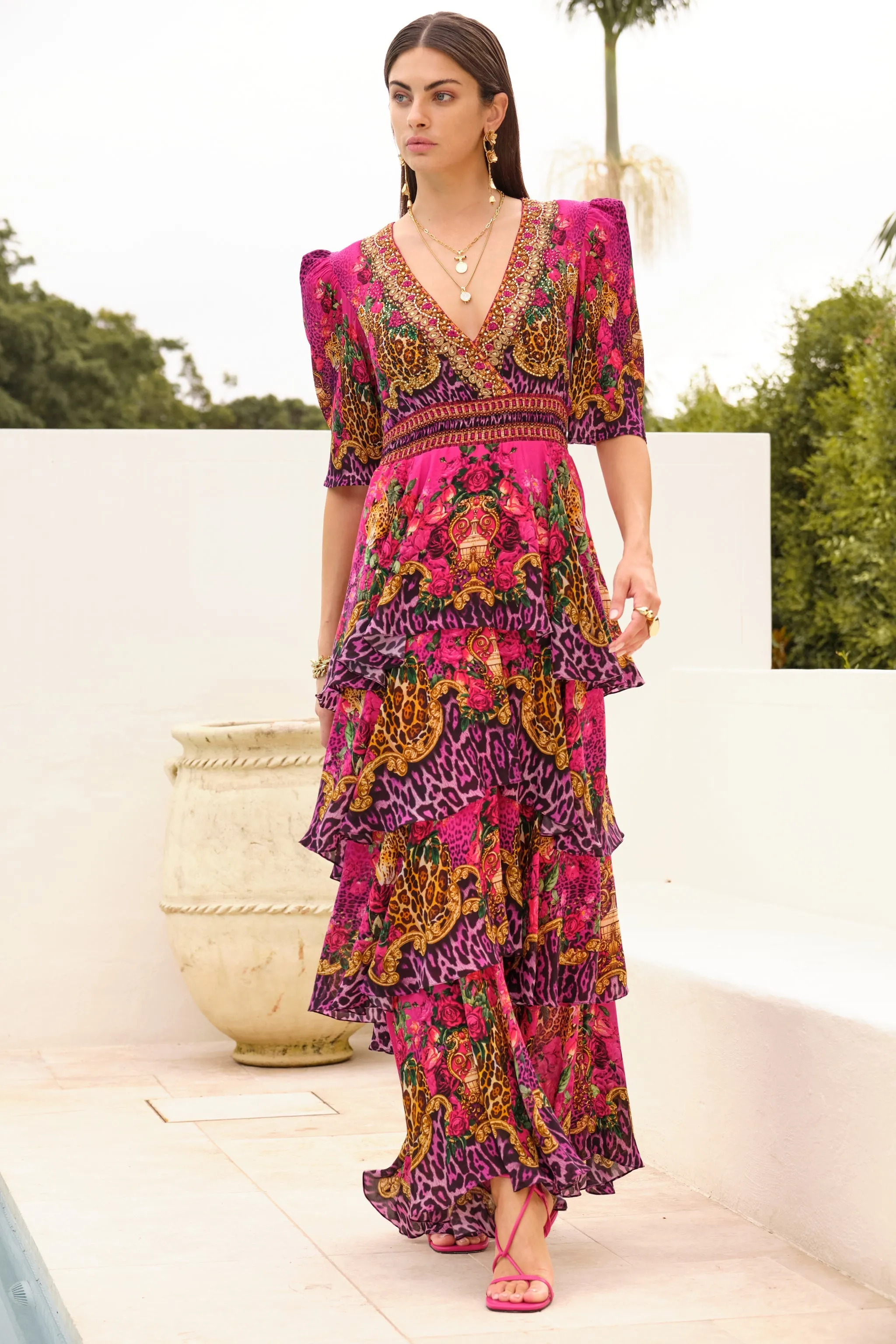 PURPLE PRINCESS CROSS OVER MAXI DRESS