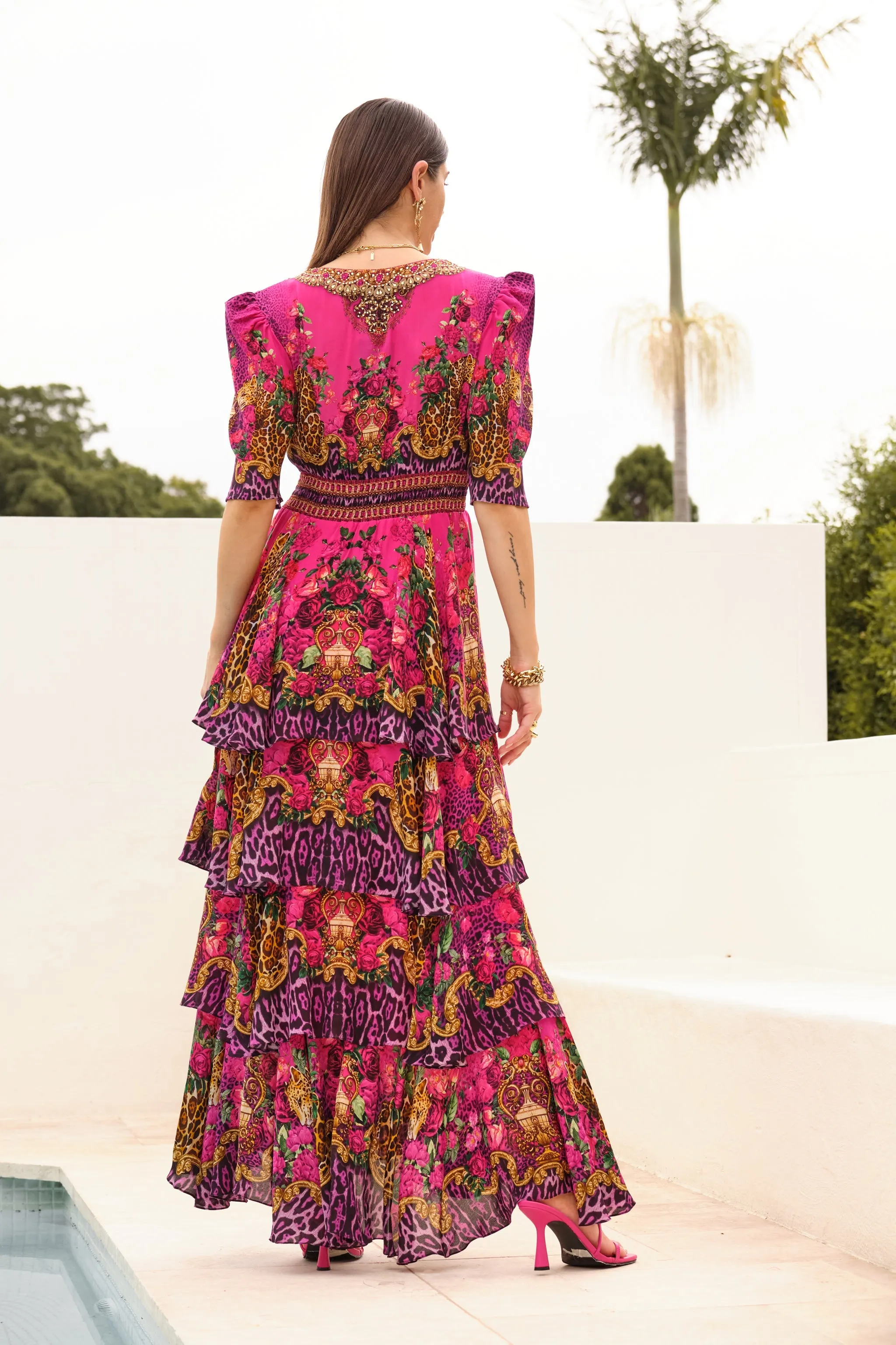 PURPLE PRINCESS CROSS OVER MAXI DRESS