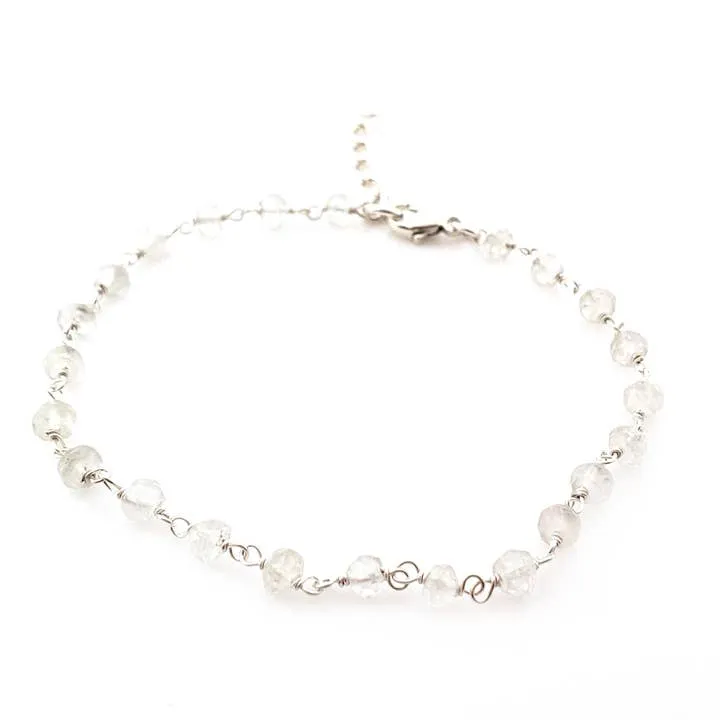 Quartz Gemstone Wire Wrapped Bracelet