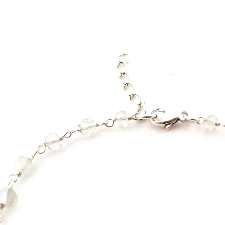 Quartz Gemstone Wire Wrapped Bracelet