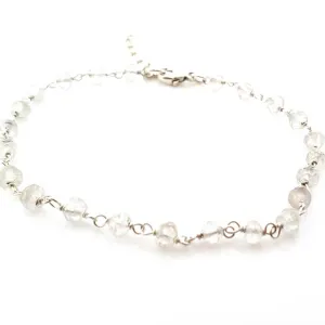 Quartz Gemstone Wire Wrapped Bracelet