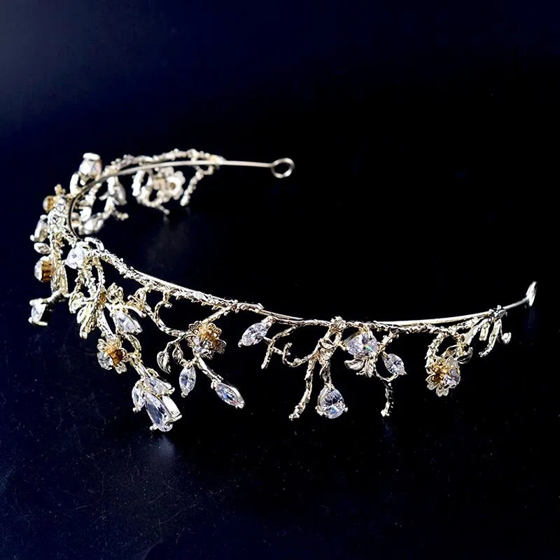 "Rahi" - Bohemian Gold Bridal Tiara
