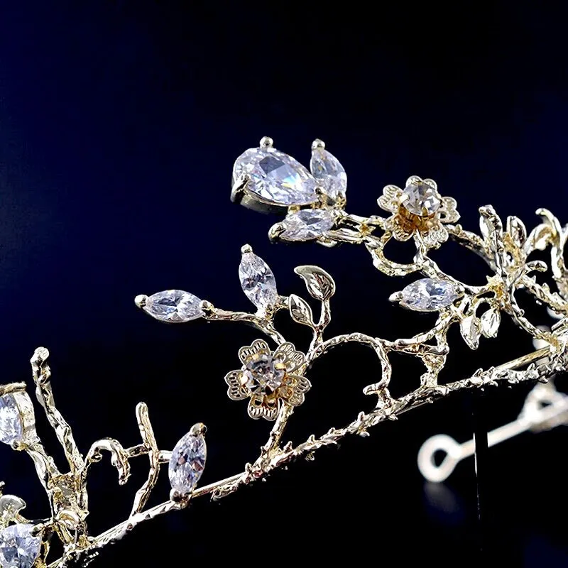 "Rahi" - Bohemian Gold Bridal Tiara