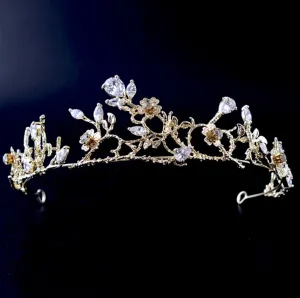 "Rahi" - Bohemian Gold Bridal Tiara