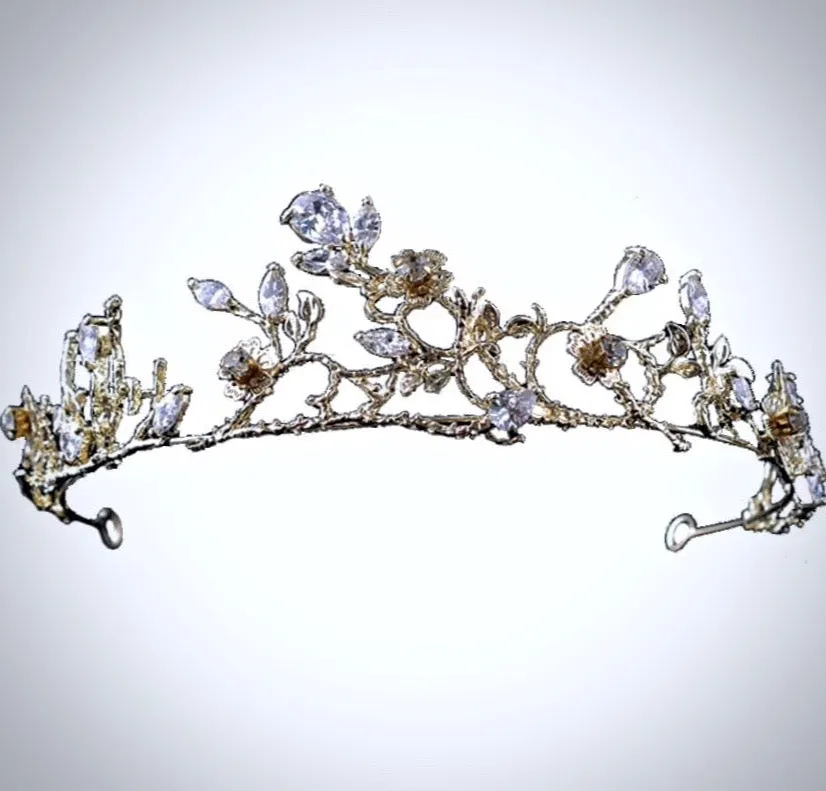 "Rahi" - Bohemian Gold Bridal Tiara