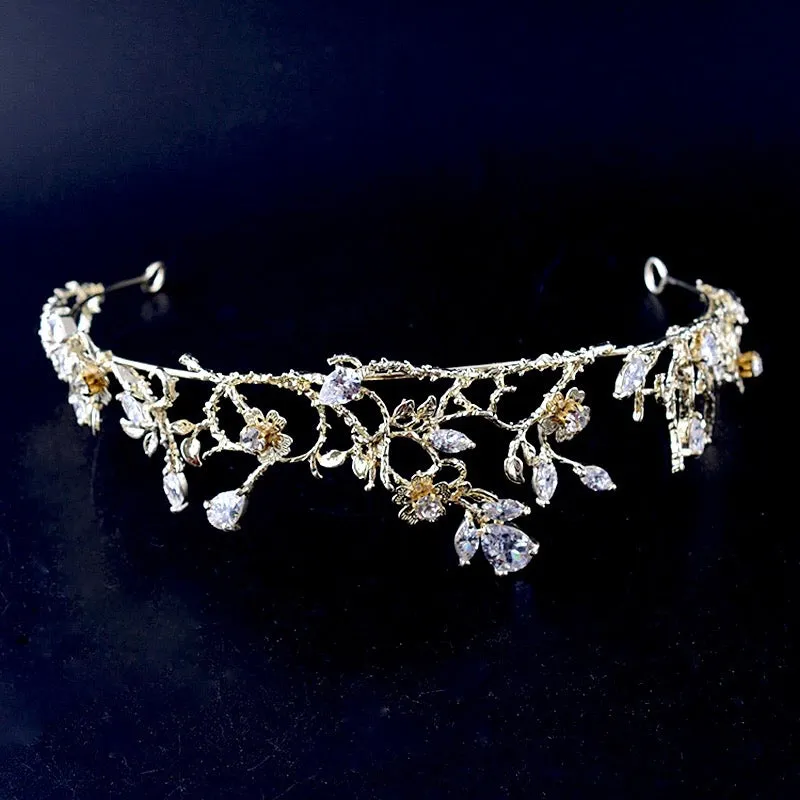 "Rahi" - Bohemian Gold Bridal Tiara