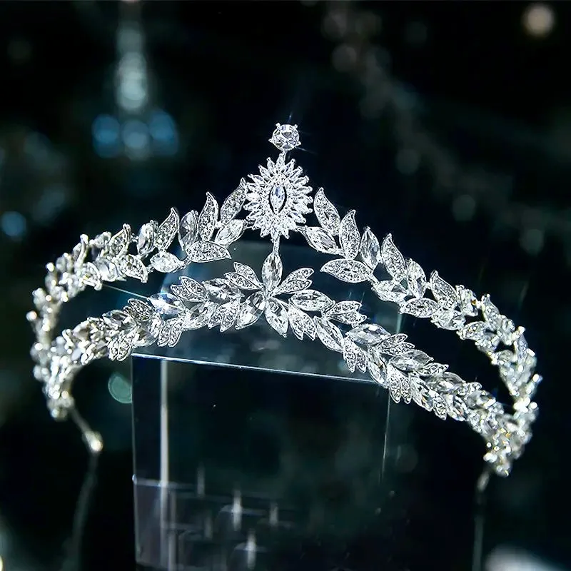 "Valentina" - Silver Crystal Bridal Tiara