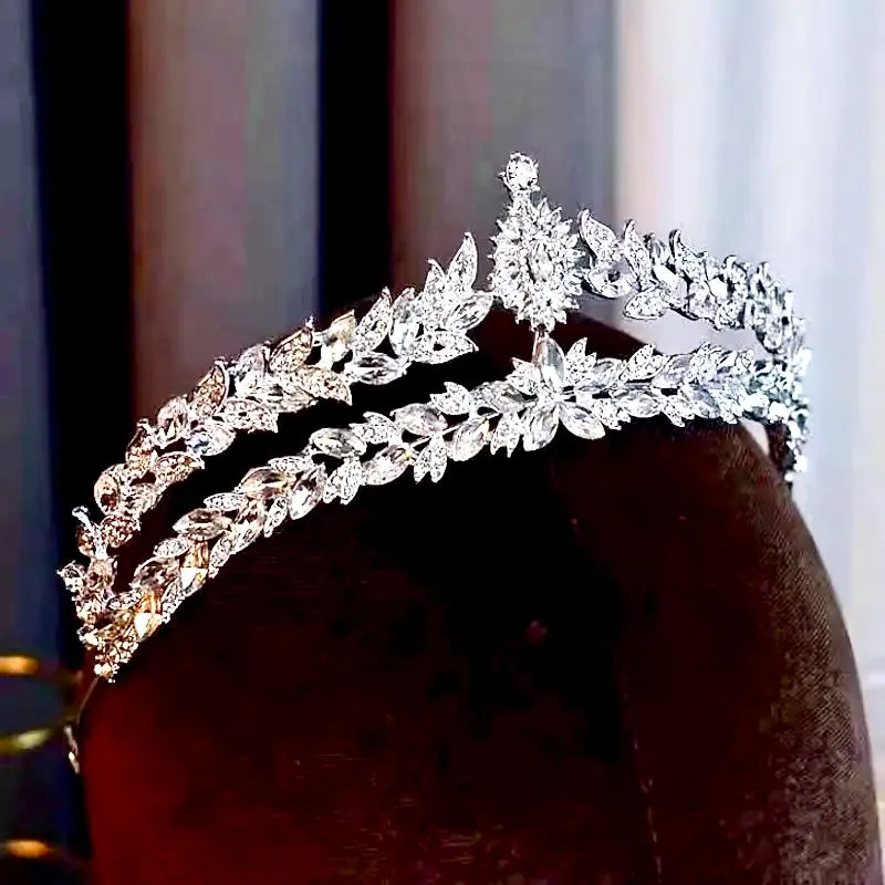 "Valentina" - Silver Crystal Bridal Tiara