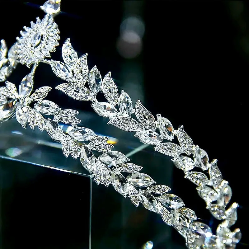 "Valentina" - Silver Crystal Bridal Tiara