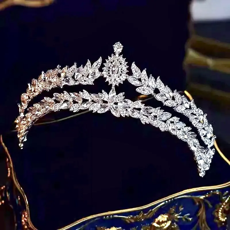 "Valentina" - Silver Crystal Bridal Tiara
