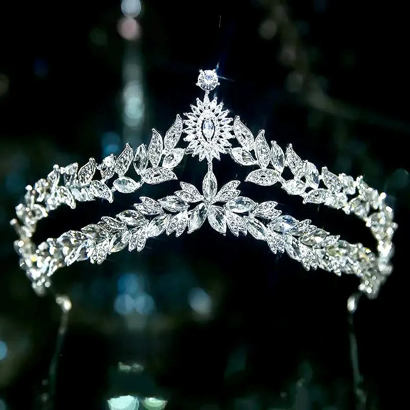 "Valentina" - Silver Crystal Bridal Tiara