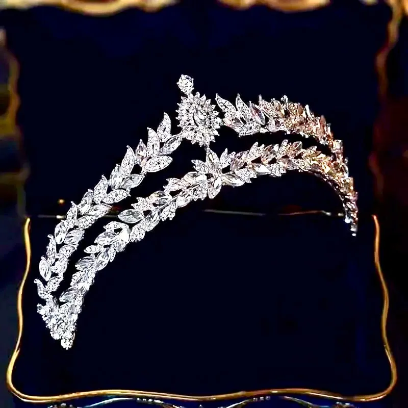 "Valentina" - Silver Crystal Bridal Tiara